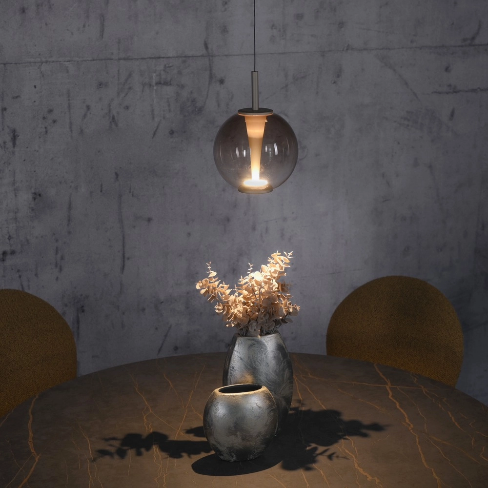 Suspension LED Pure Infinity avec verre ambré - Ø 18cm Paul Neuhaus 4012248399040