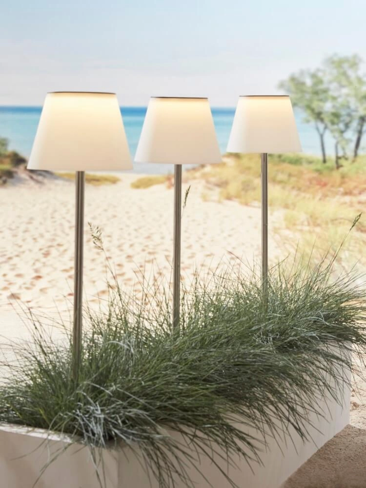 Lampe solaire sur pied Maspalomas Acier inoxydable Luxform 8719099201893
