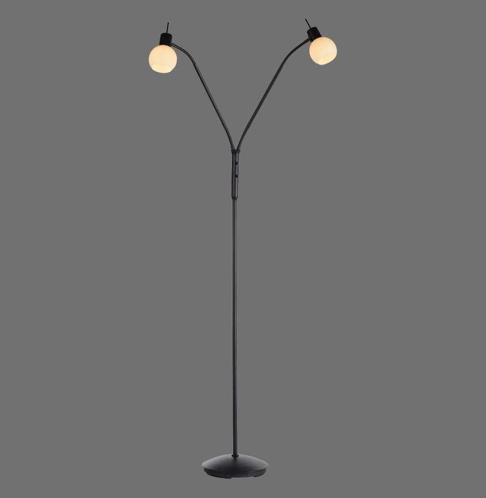 Lampadaire noir Loki 2 lumières Just Light 4043689000837