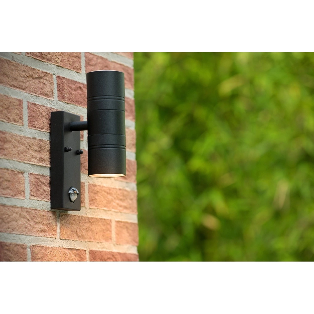 Projecteur mural Arne-Led Ir Noir haut et bas avec capteur Lucide 5411212143877