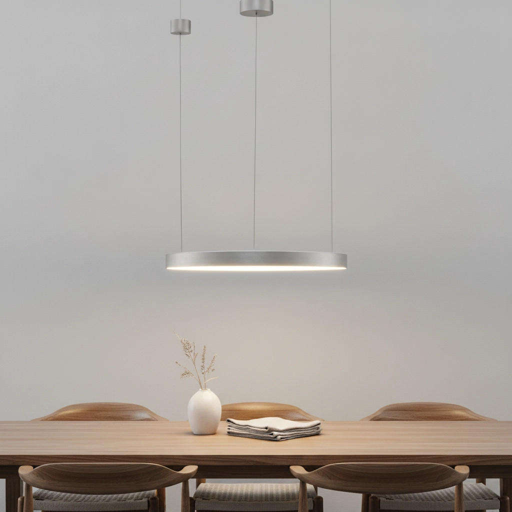 Suspension design Elowen gris argenté Ø 60cm