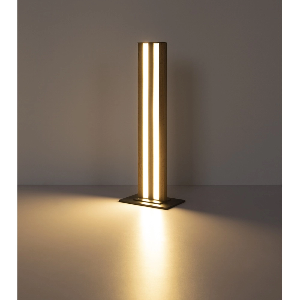 Lampe de table Hayden noir avec bois Globo 9007371583584