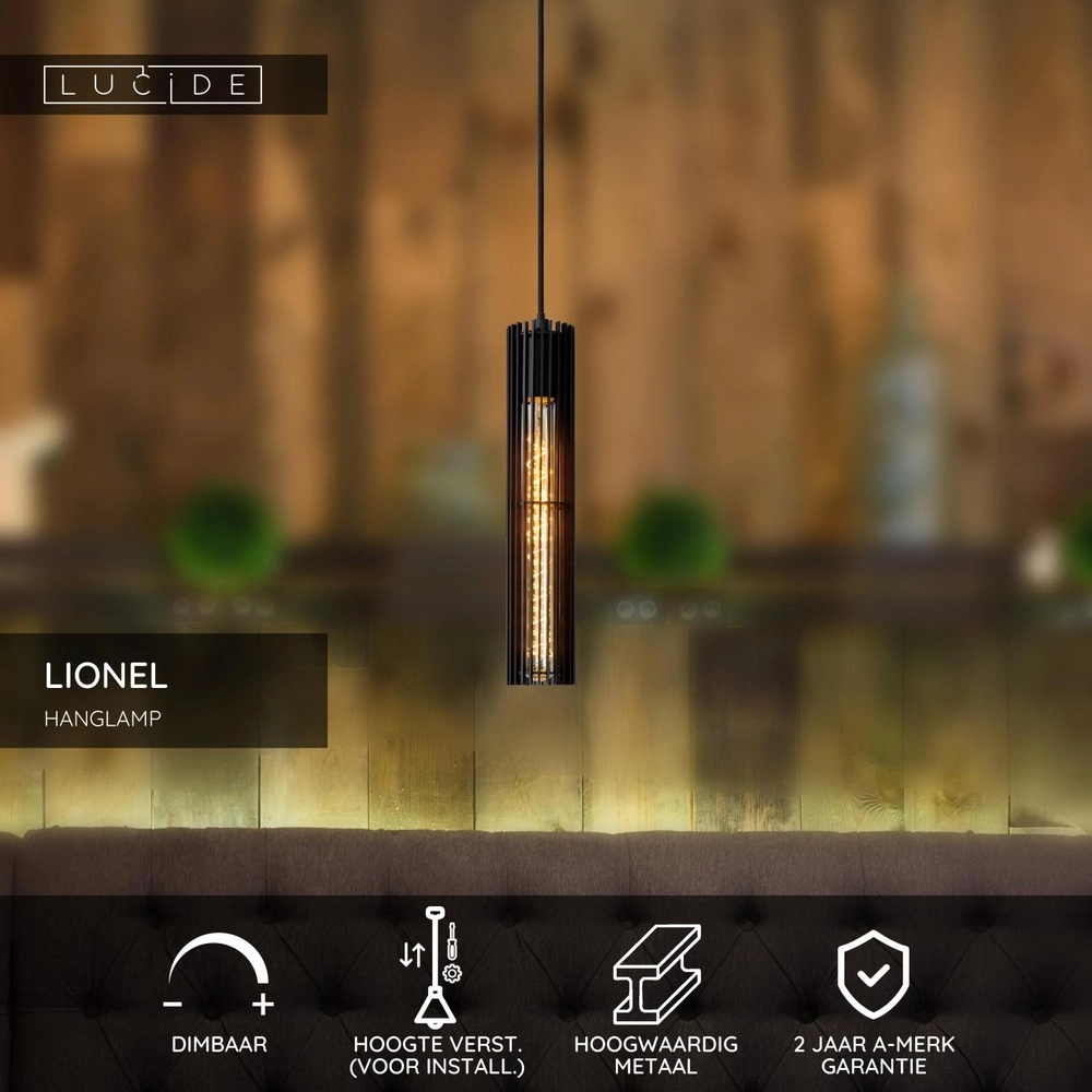 Lampe pendante de conception Lionel Noir Lucide 5411212730428