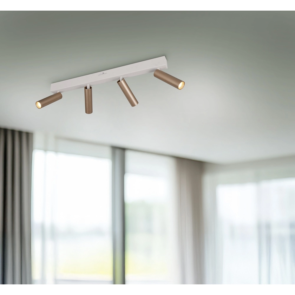 Spot apparent à 4 lumières Ambala Brun moka Trio 4017807656107