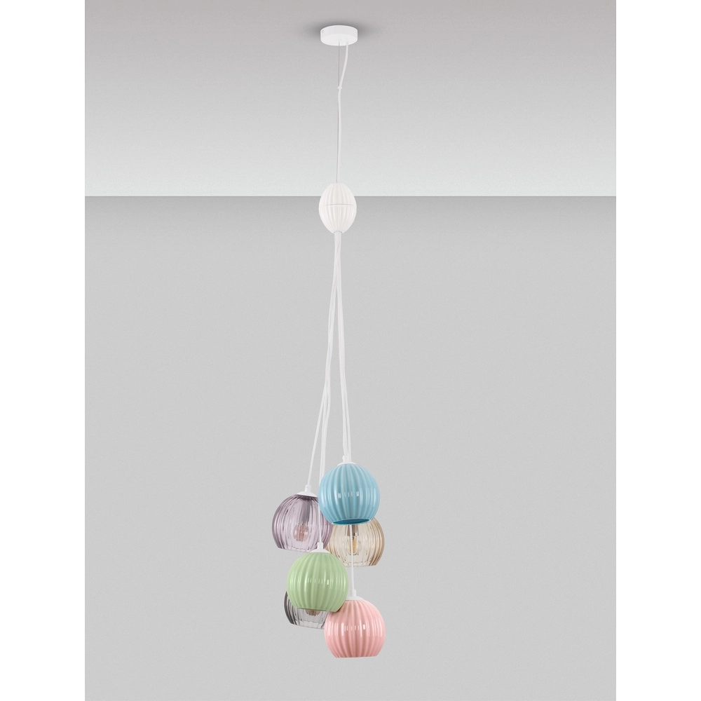 Suspension colorée Meline 6 lumières Lyora 5212017473998