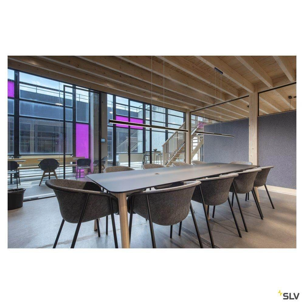 Lampe suspendue noire One Linear 2x15w - 140cm SLV 4024163262651