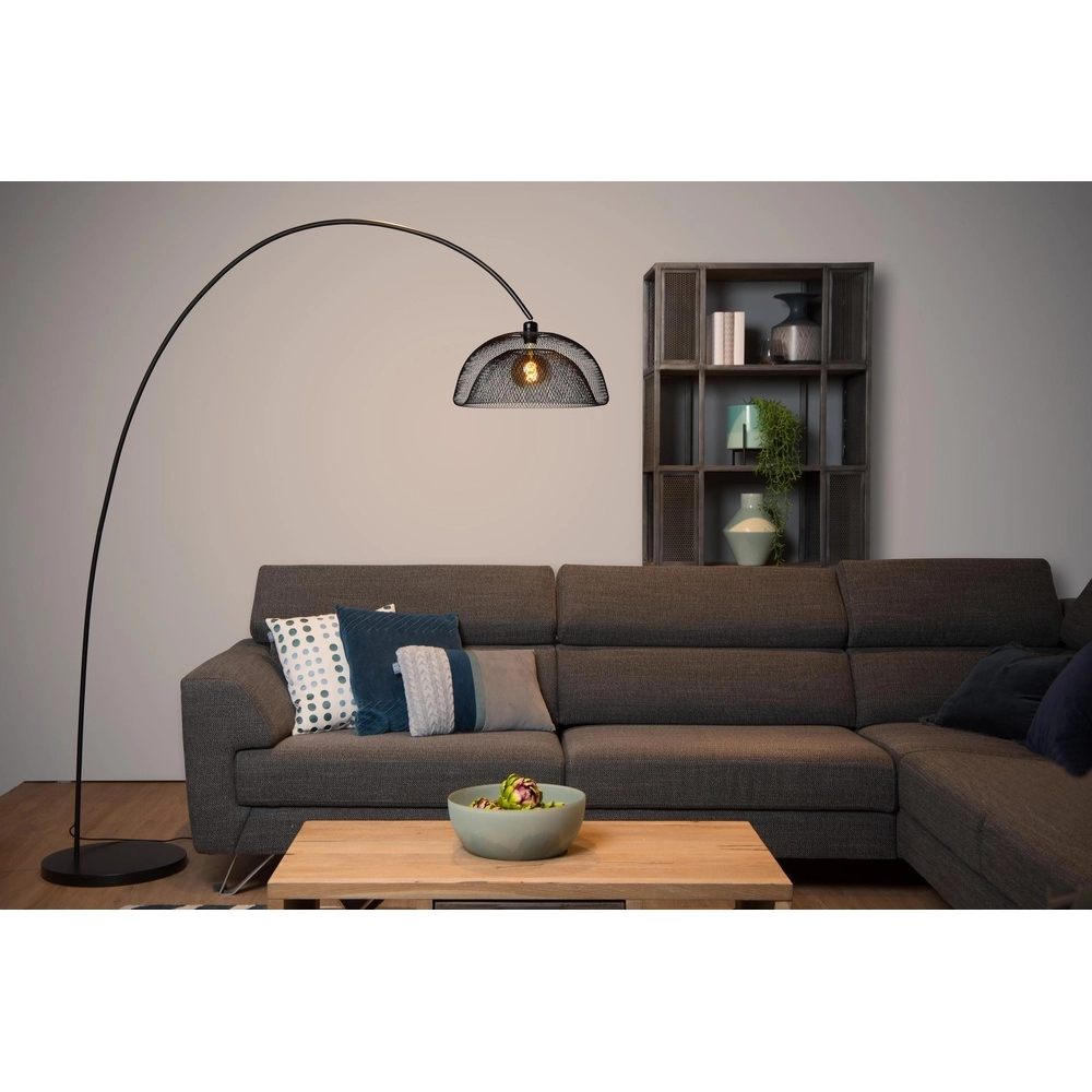 Lampe à arc maillée Mesh Noir Lucide 5411212302519