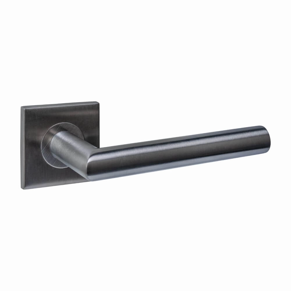 Poignée Q 04 sur rosace carrée anthracite