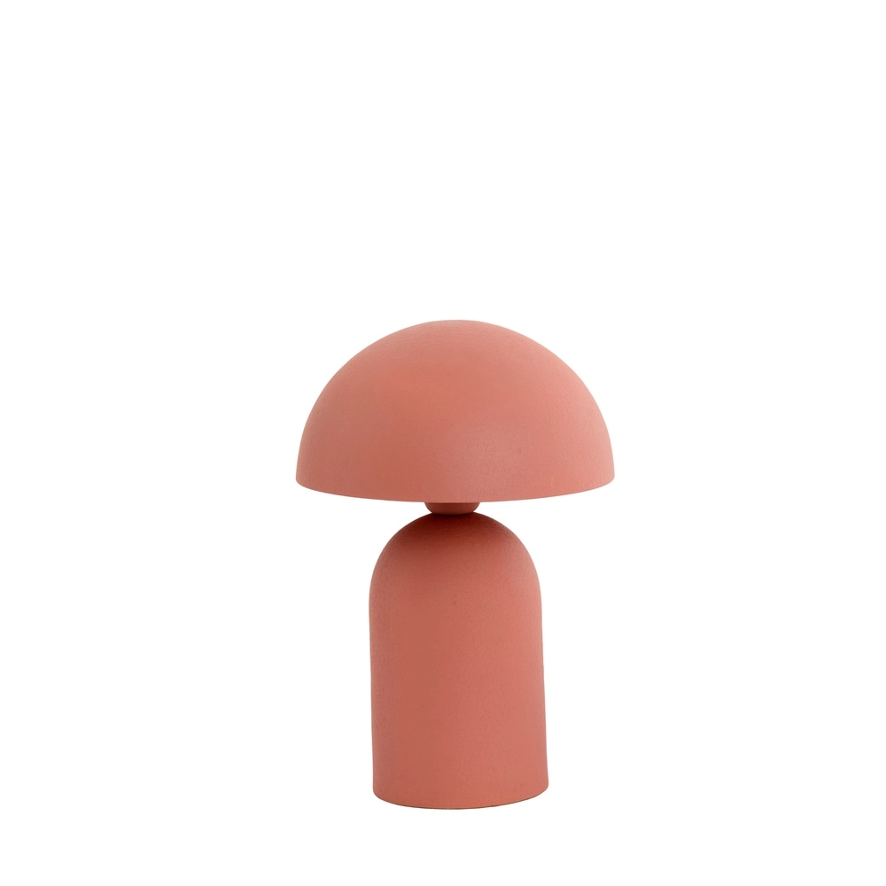 Lampe de table champignon Tolima Rose corail - Ø 23cm