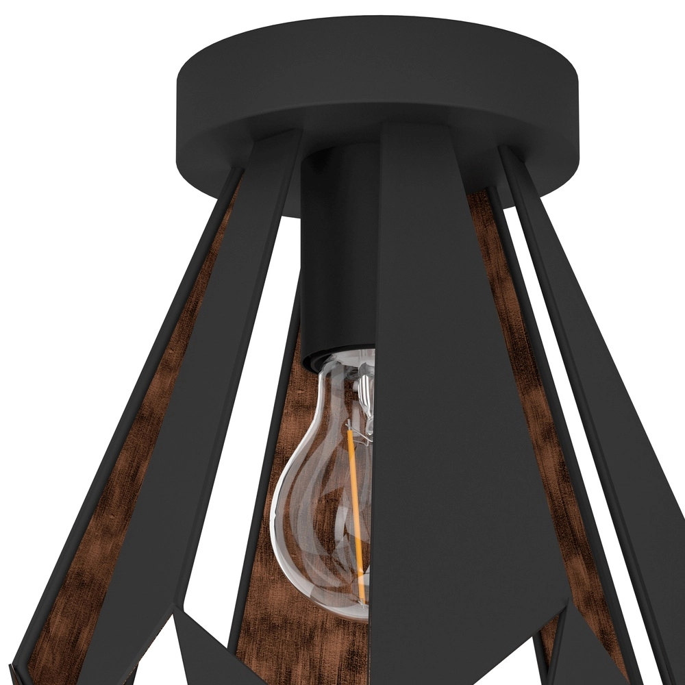 Lampe de plafond Carlton 1 Ø 20cm - noir Eglo 9002759307882