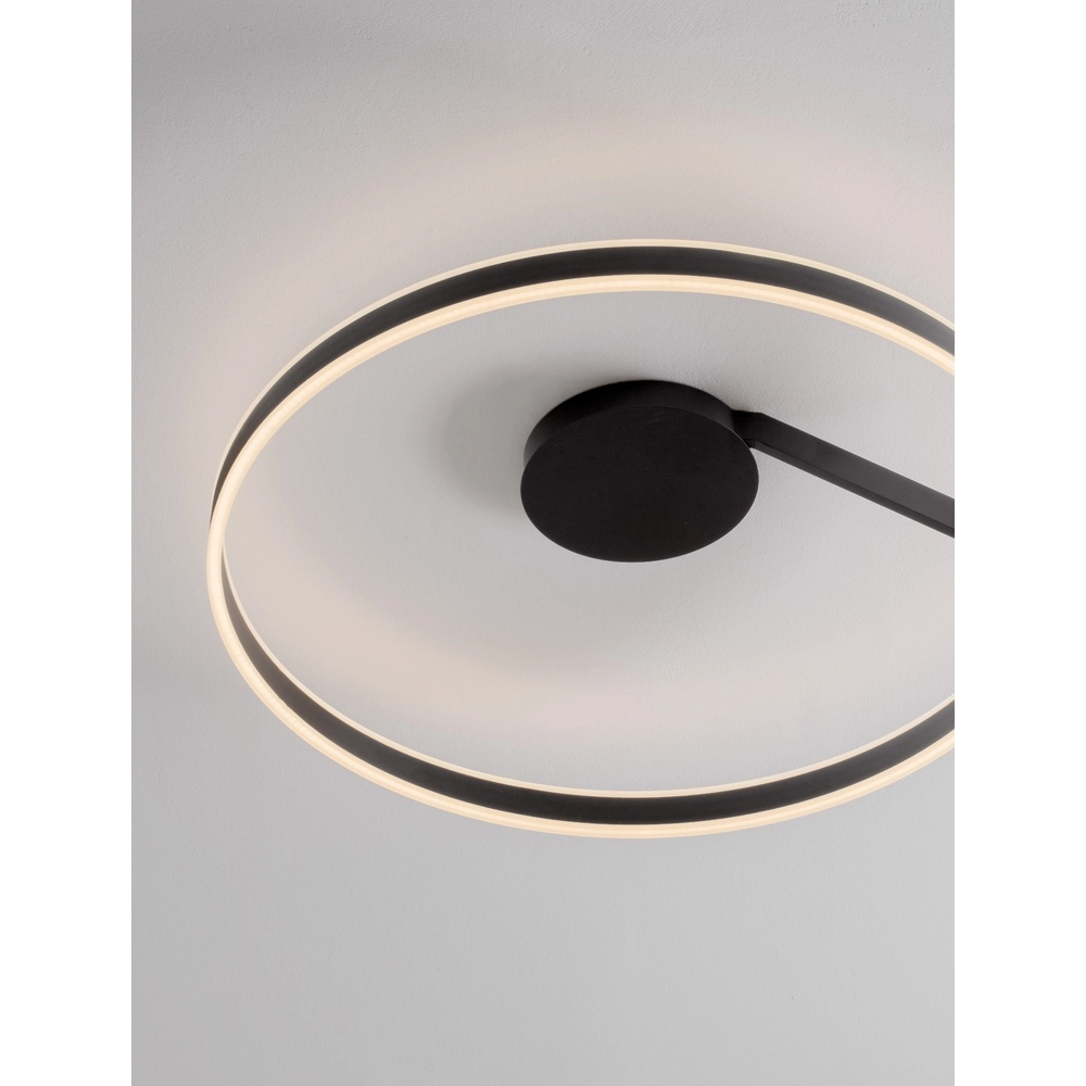 Plafonnier Bianco noir Ø 80cm Lyora 5212017473851