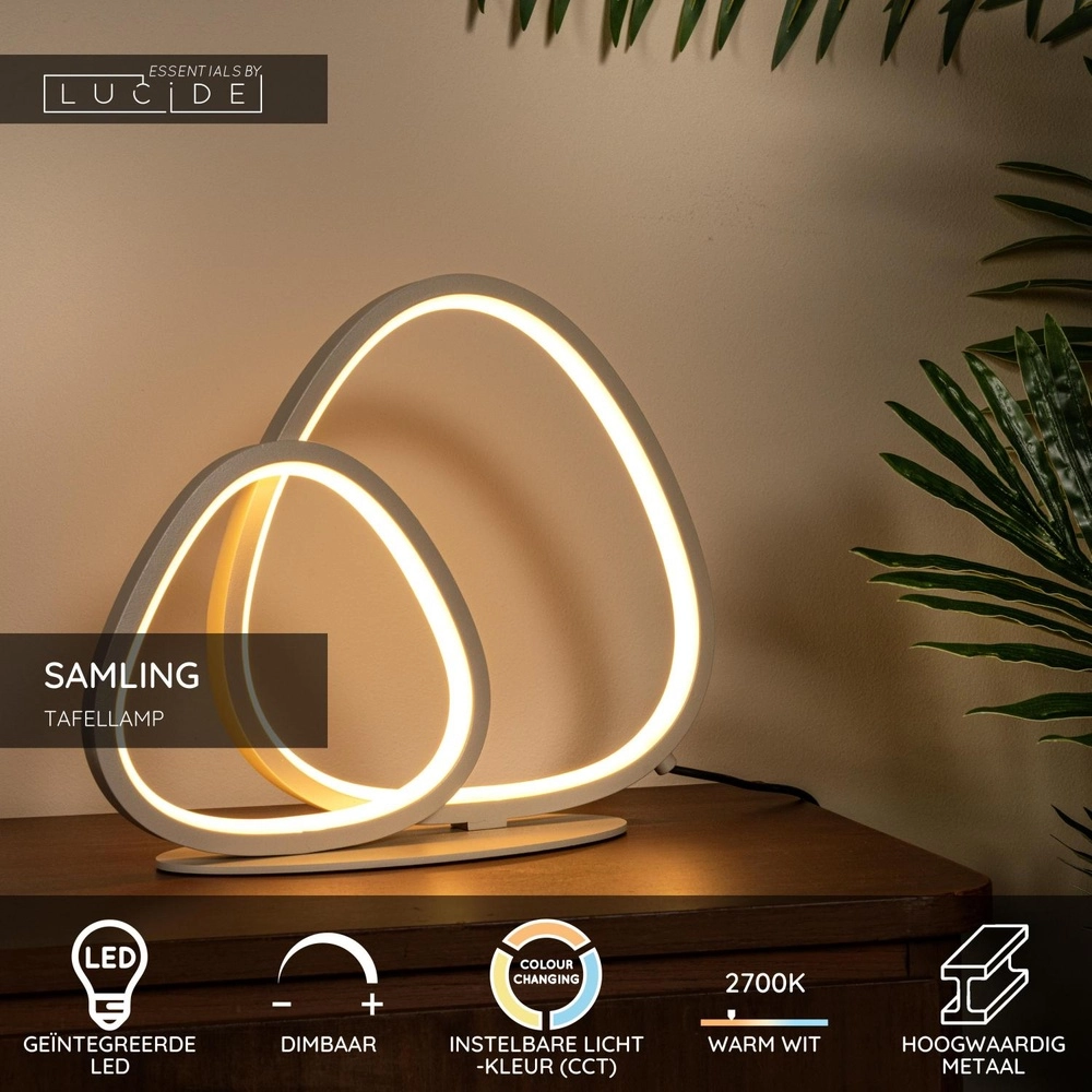 Lampe de table moderne Samling brun sable Lucide 5411212783004
