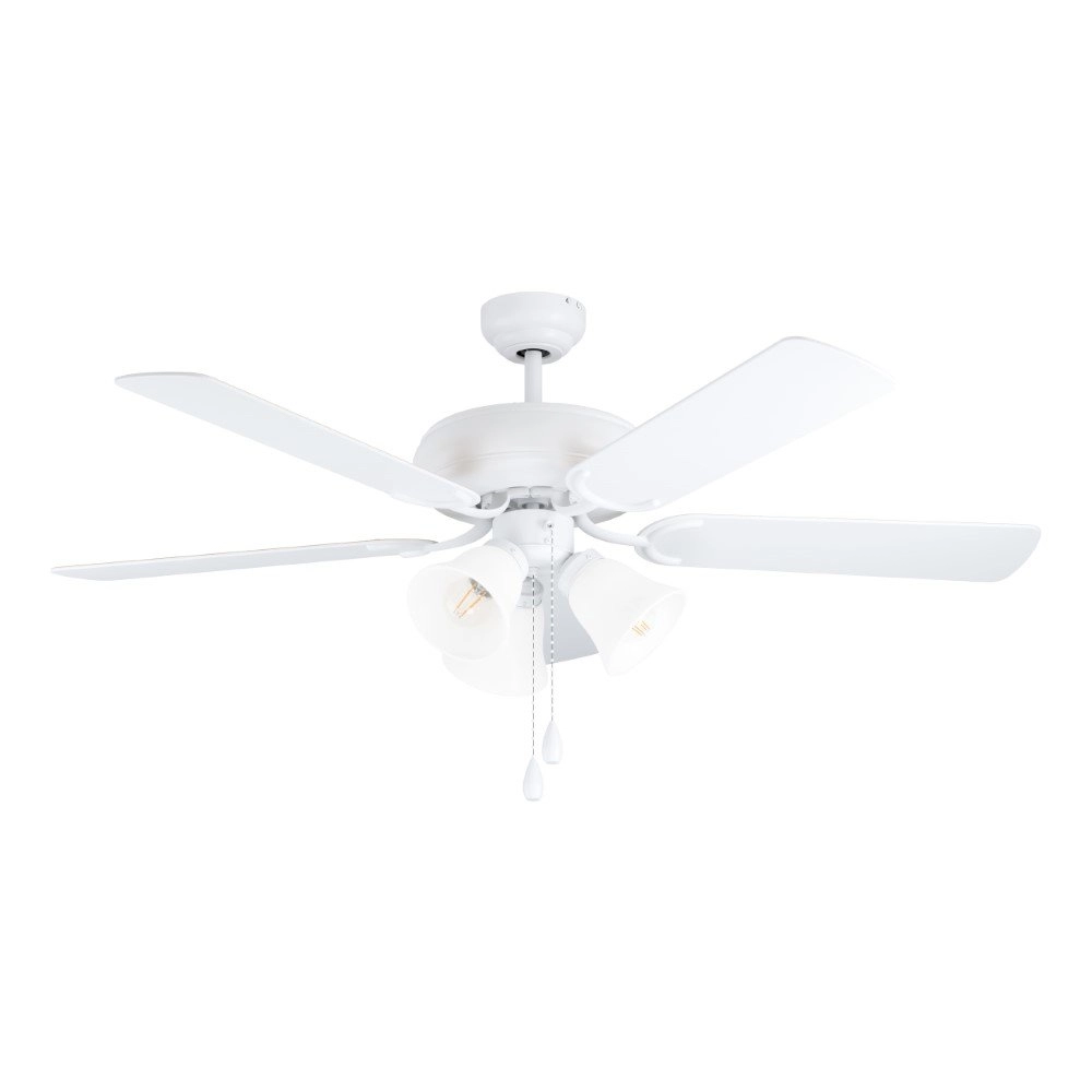Lampe de ventilateur de plafond Las Palmas E27 132cm blanc