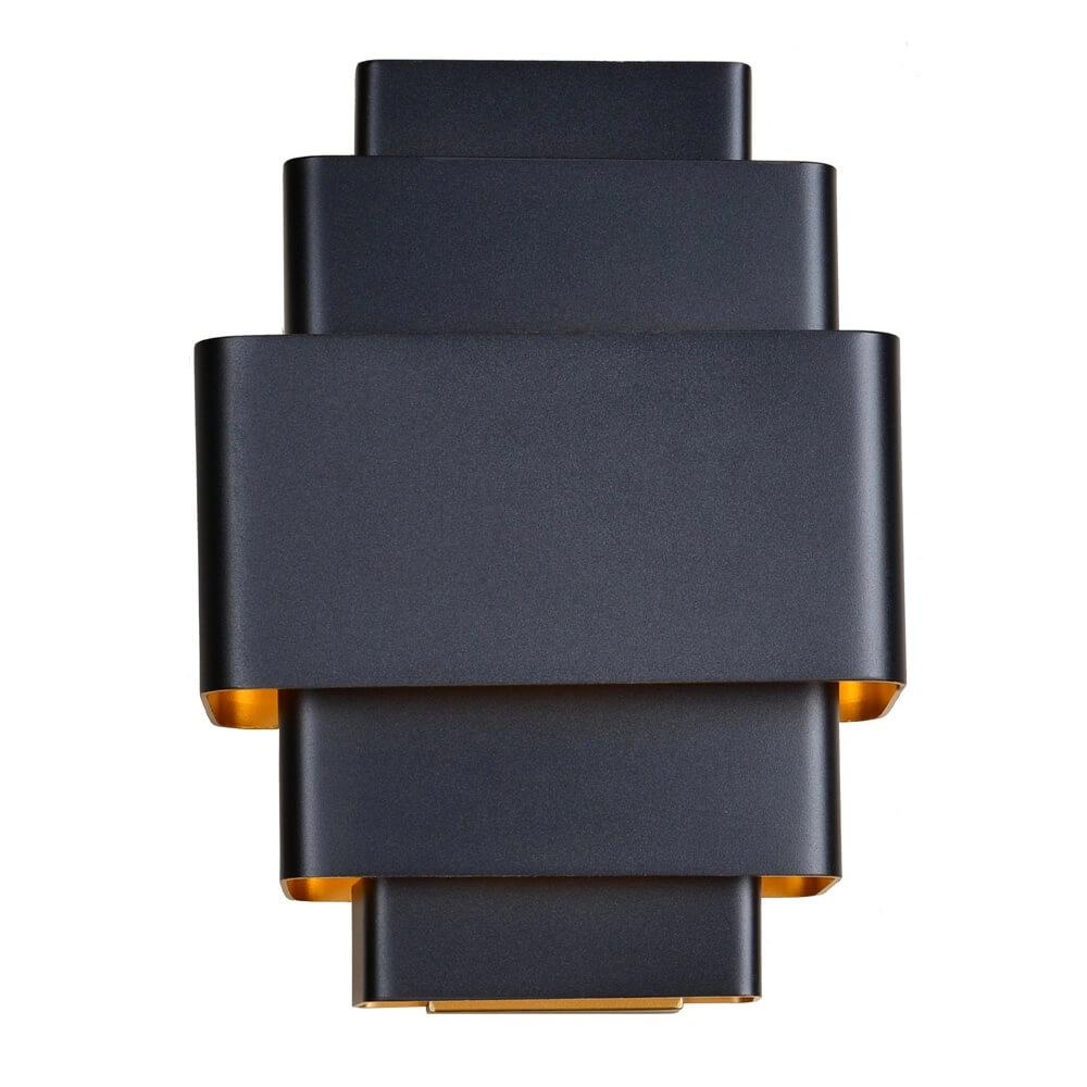 Applique murale design Layers Noir avec intérieur doré Artdelight 8720701101500