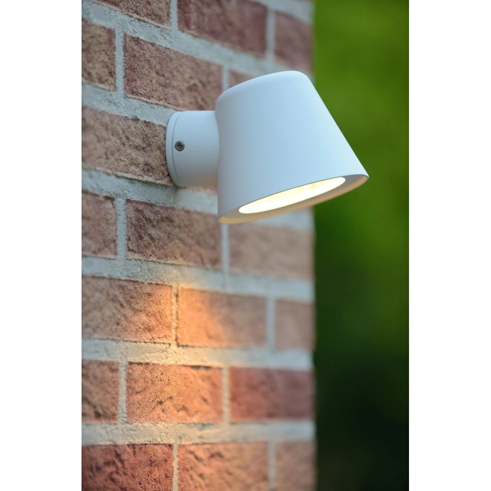 Projecteur mural Dingo-Led IP44 blanc Lucide 5411212143822
