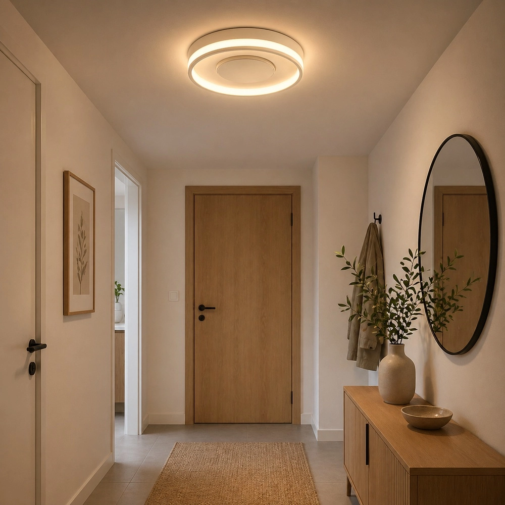 Lampe de plafond beige Revola conception Ø 40 cm Brilliant 4004353477461