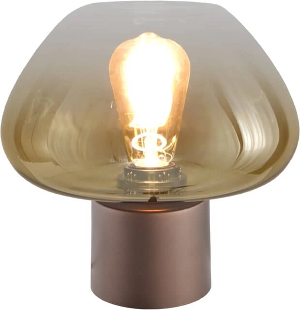 Lampe de table Genua marron avec verre doré Ø 24cm Lampe de table Genua marron avec verre doré Ø 24cm