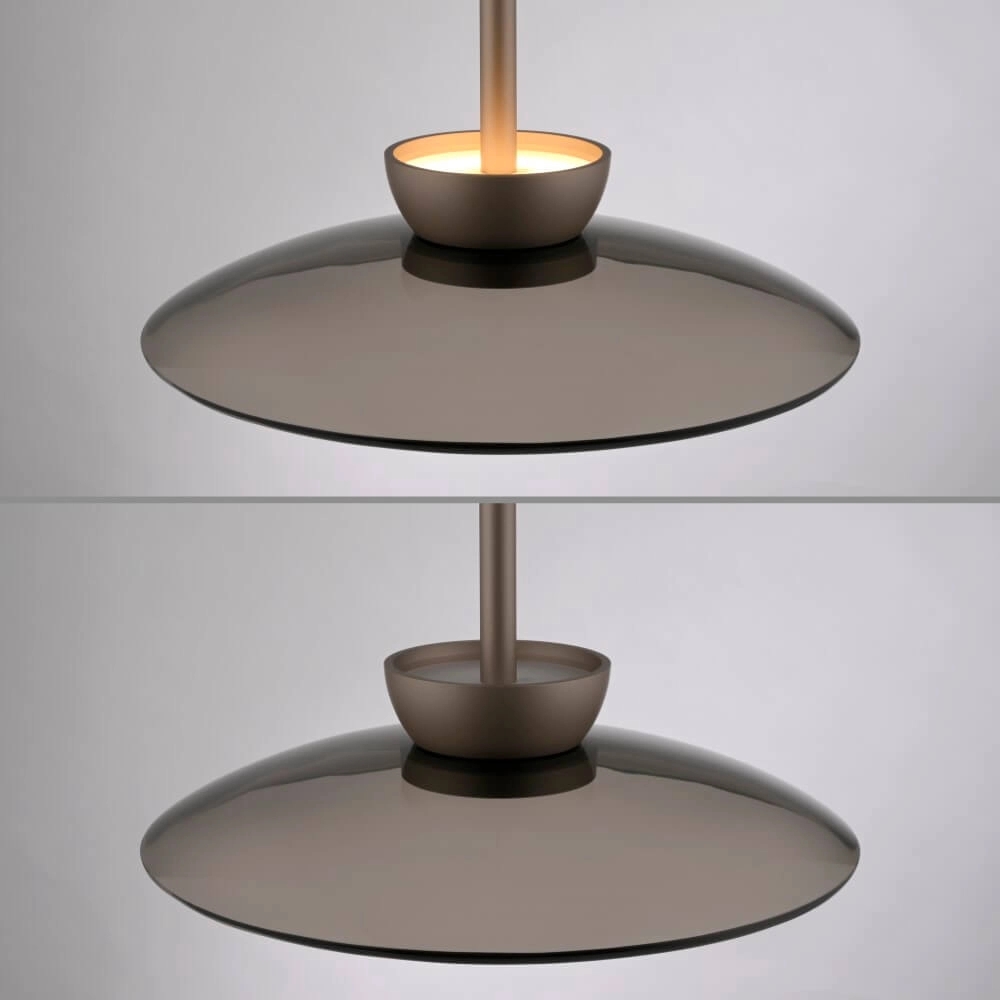 Lampe suspendue 3 lumières Pure Moon bronze Paul Neuhaus 4012248383940