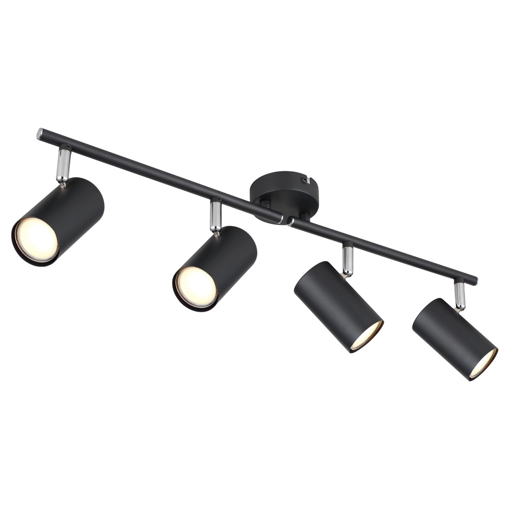 Lampe de plafond à 4 lumières Allvi Noir