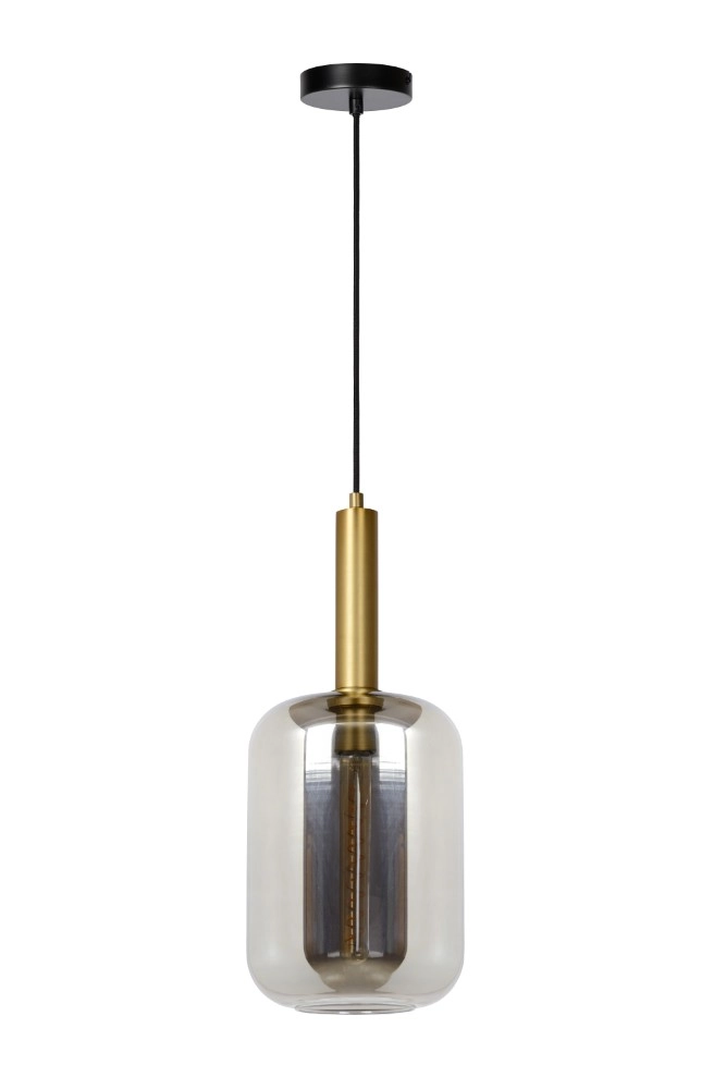 Lampe pendante de conception Joanet Ø 22cm de verre en or et fumée Lucide 5411212451422