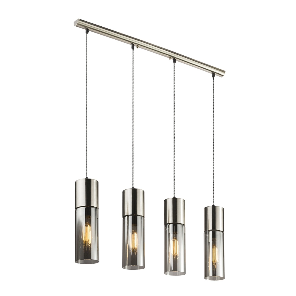 Lampe suspendue à 4 lumières Annika Conception en nickel