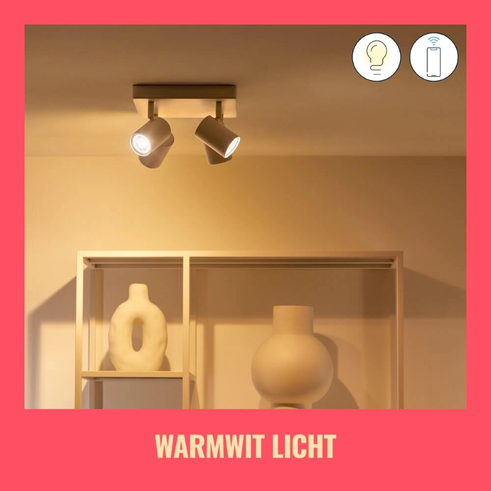 Spot en saillie 4 lumières Imageo intelligent - blanc WiZ 8719514554559