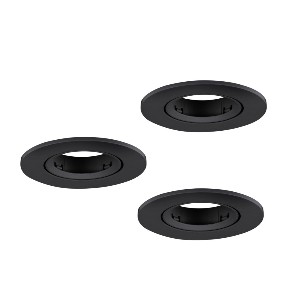 Lot de 3 spots encastrés Barranco noir Ø 9cm Eglo 9008606359103