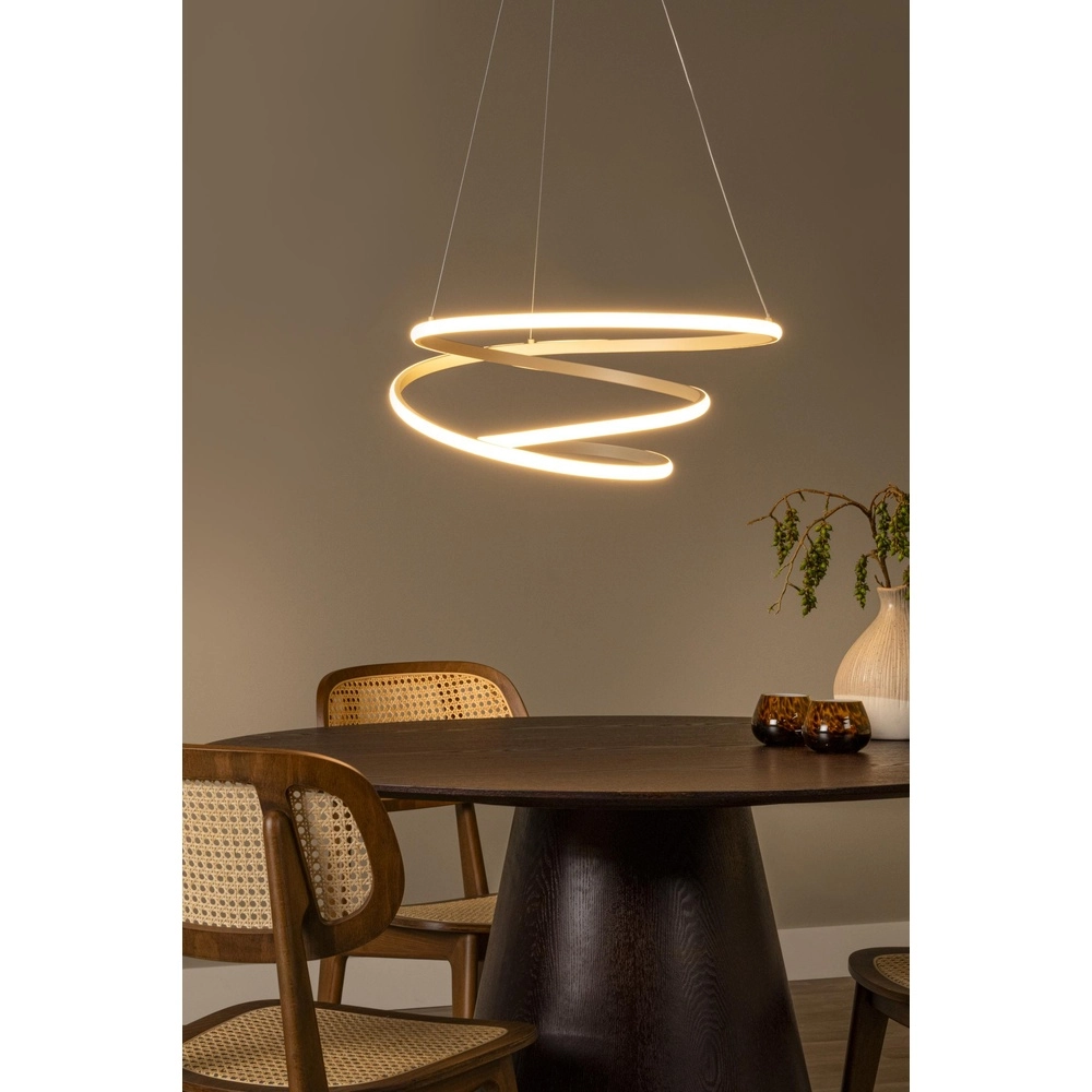 Lampe pendante moderne Espiral marron sable 40W Lucide 5411212782991