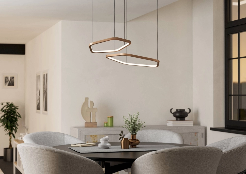 Unique pendant lamp Estrella black with brown Stars of Light 9008606357741