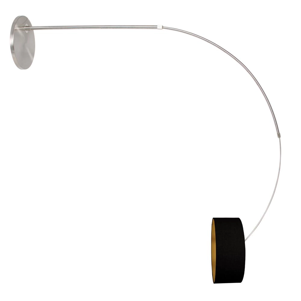 Lampe à arc Sparkled Light métal avec abat-jour noir