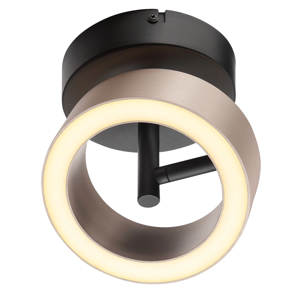 Lampe de plafond Axion Noir avec brun