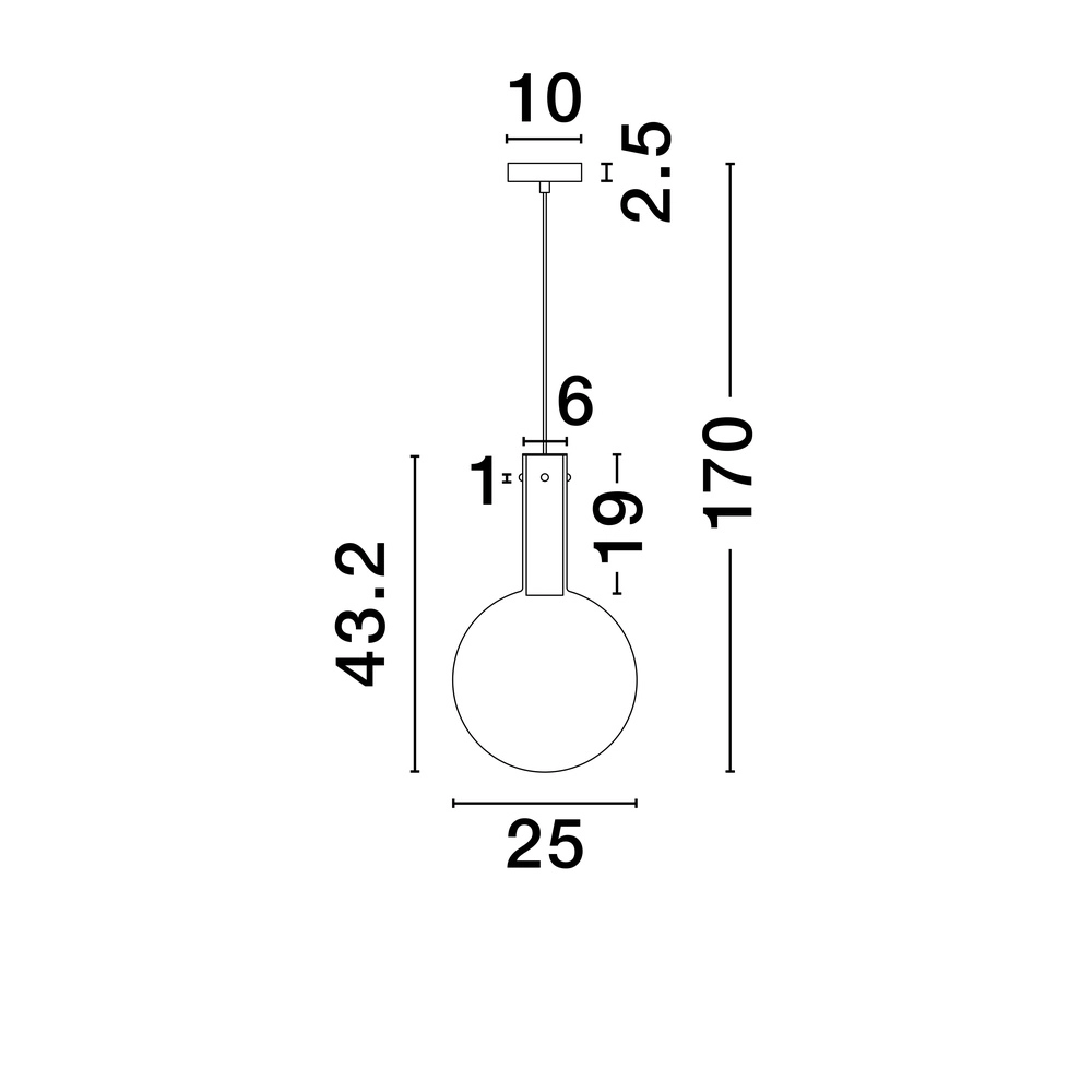 Suspension Nostos verre brun Lyora 5212017449047