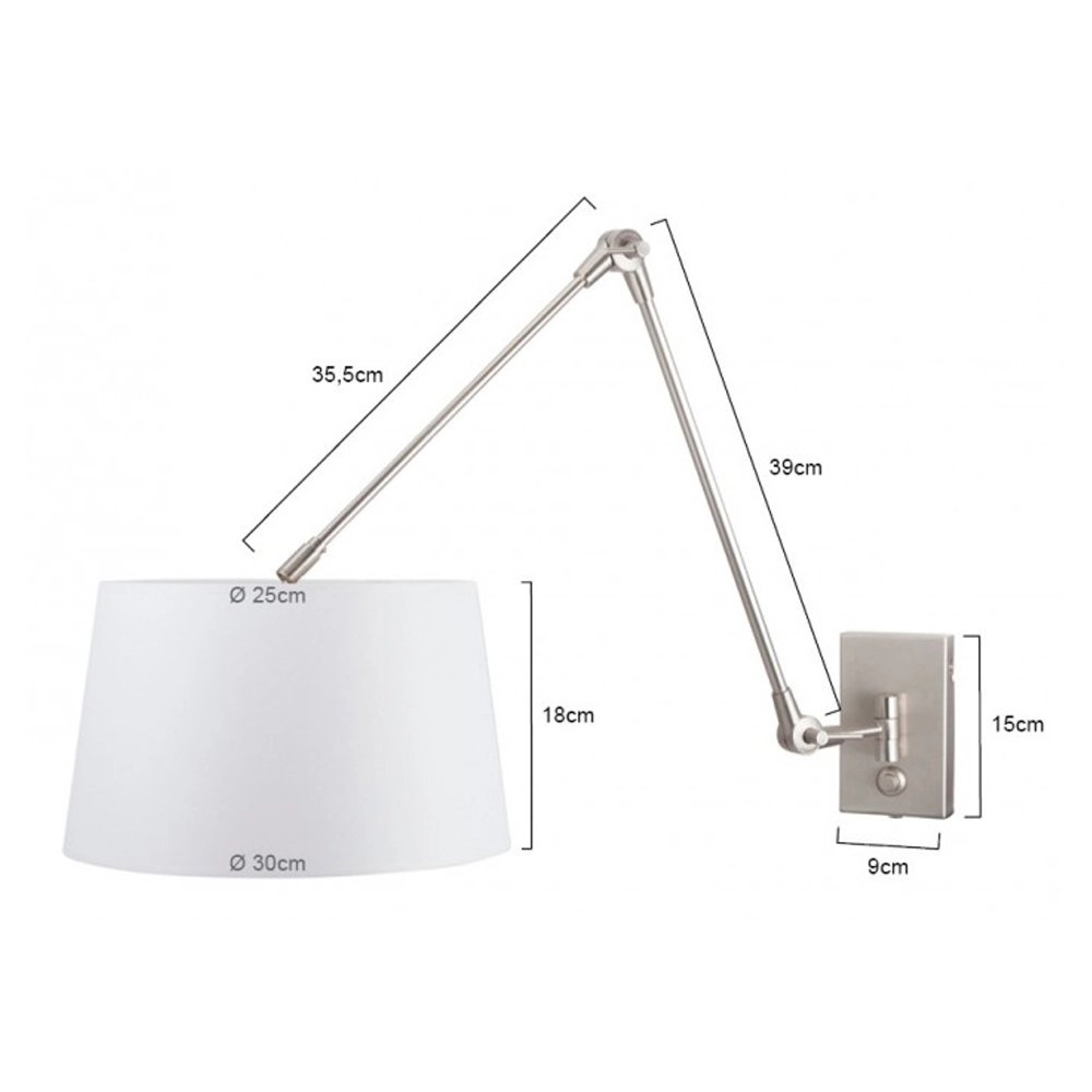 Lampe de table abat-jour Gramineus gris métallisé Steinhauer 8712746093773