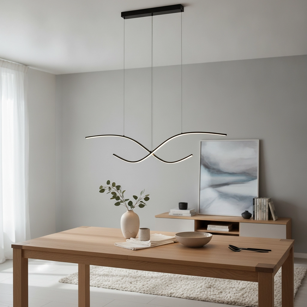 Lampe suspendue curl Brio noir