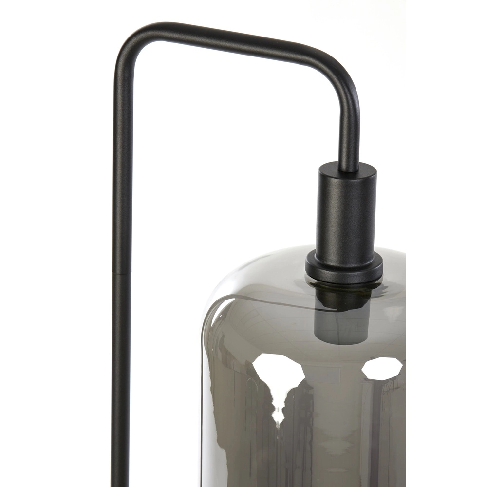 Lampe de pied Lekar avec du verre fumé Light & Living 8717807636654