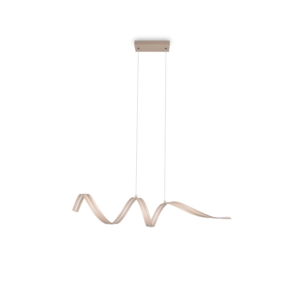 Lampe pendante moderne Tivor brun sable Trio 4017807706314