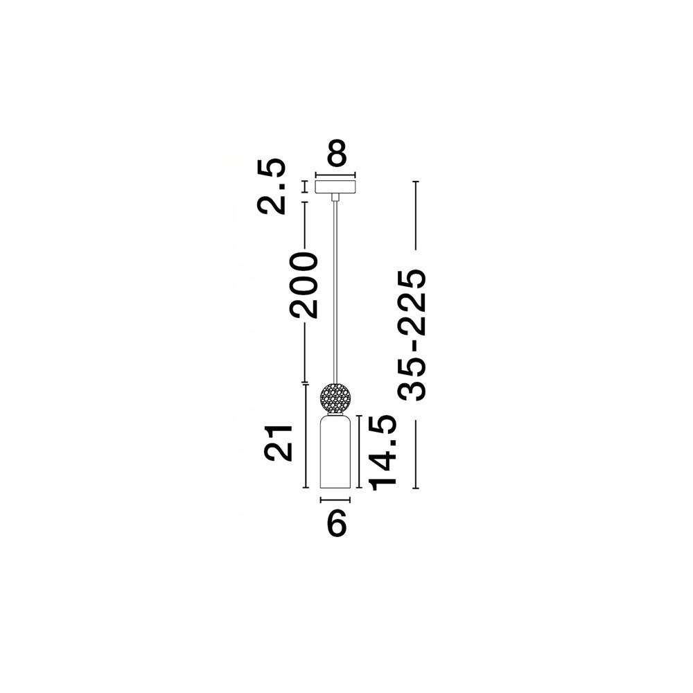 Suspension Filomena 1 or clair Lyora 5212017483485