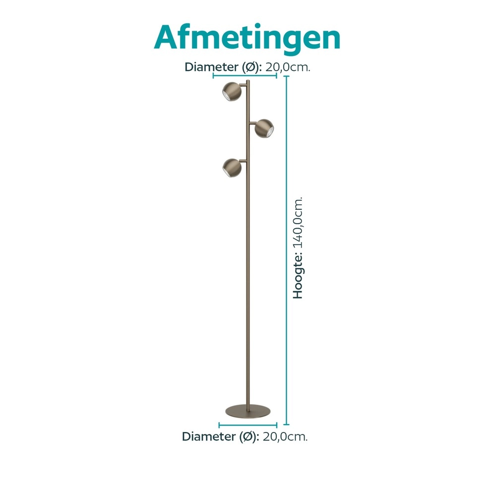 Lampadaire de conception Bimeda 1 Bronze foncé Eglo 9008606391127