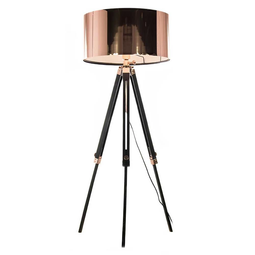 Lampadaire tripode Jewel 150cm noir avec cuivre rouge Lampadaire tripode Jewel 150cm noir avec cuivre rouge