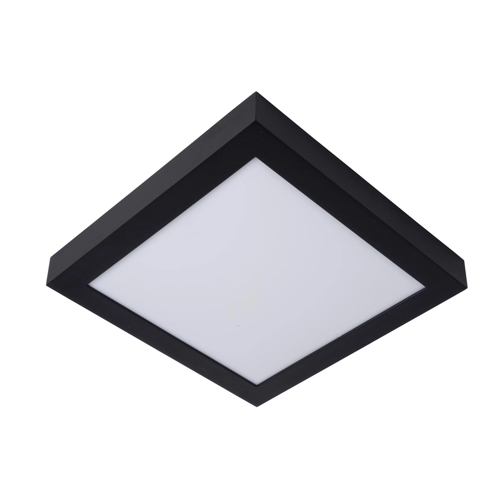 Éclairage de plafond Brice-Led 30 cm carrés IP44 noir