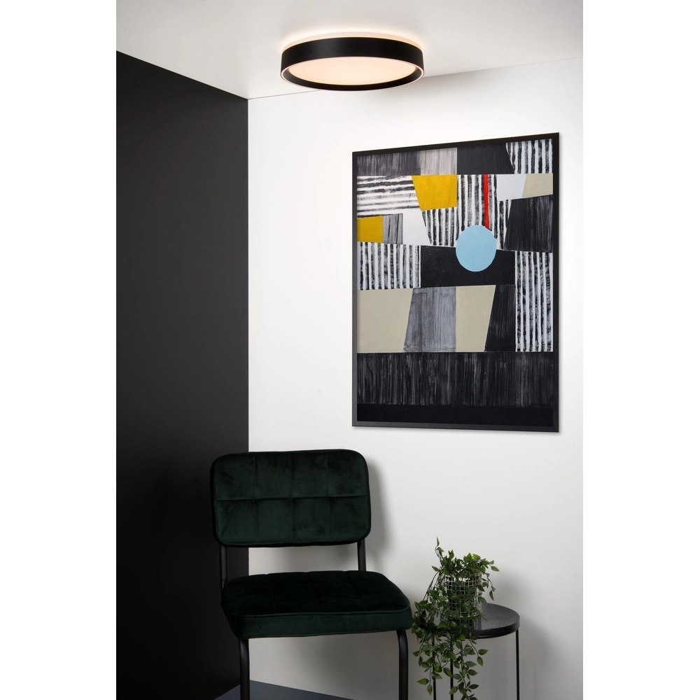 Éclairage de plafond Nuria Ø 40cm noir Lucide 5411212791771