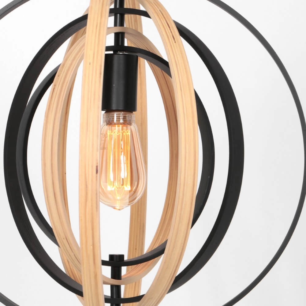 Lampe suspendue en bois Muoversi Ø45cm Steinhauer 8712746166309