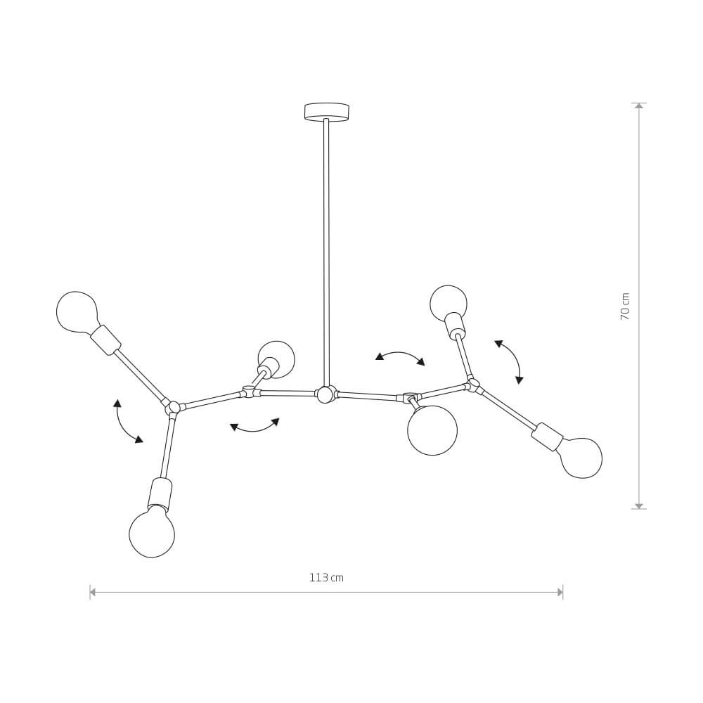 Lampe suspendue noire Twig Lyora 5903139913898