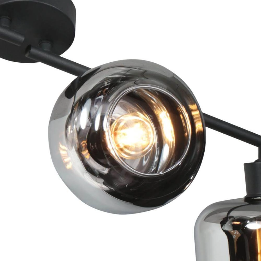 Plafonnier noir Tenebris 4 lumières Steinhauer 8712746178135