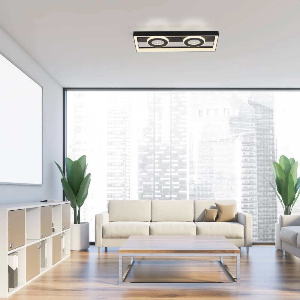 Plafonnier rectangulaire Traforo double Paul Neuhaus 4012248384893