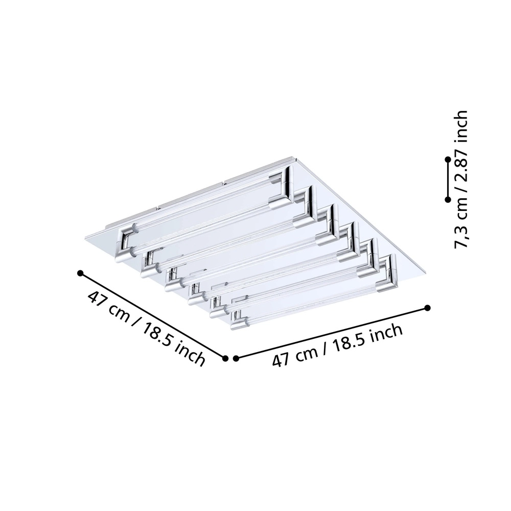 Lampe de plafond Velarde Chrome à 6 lumières Eglo 9002759953997