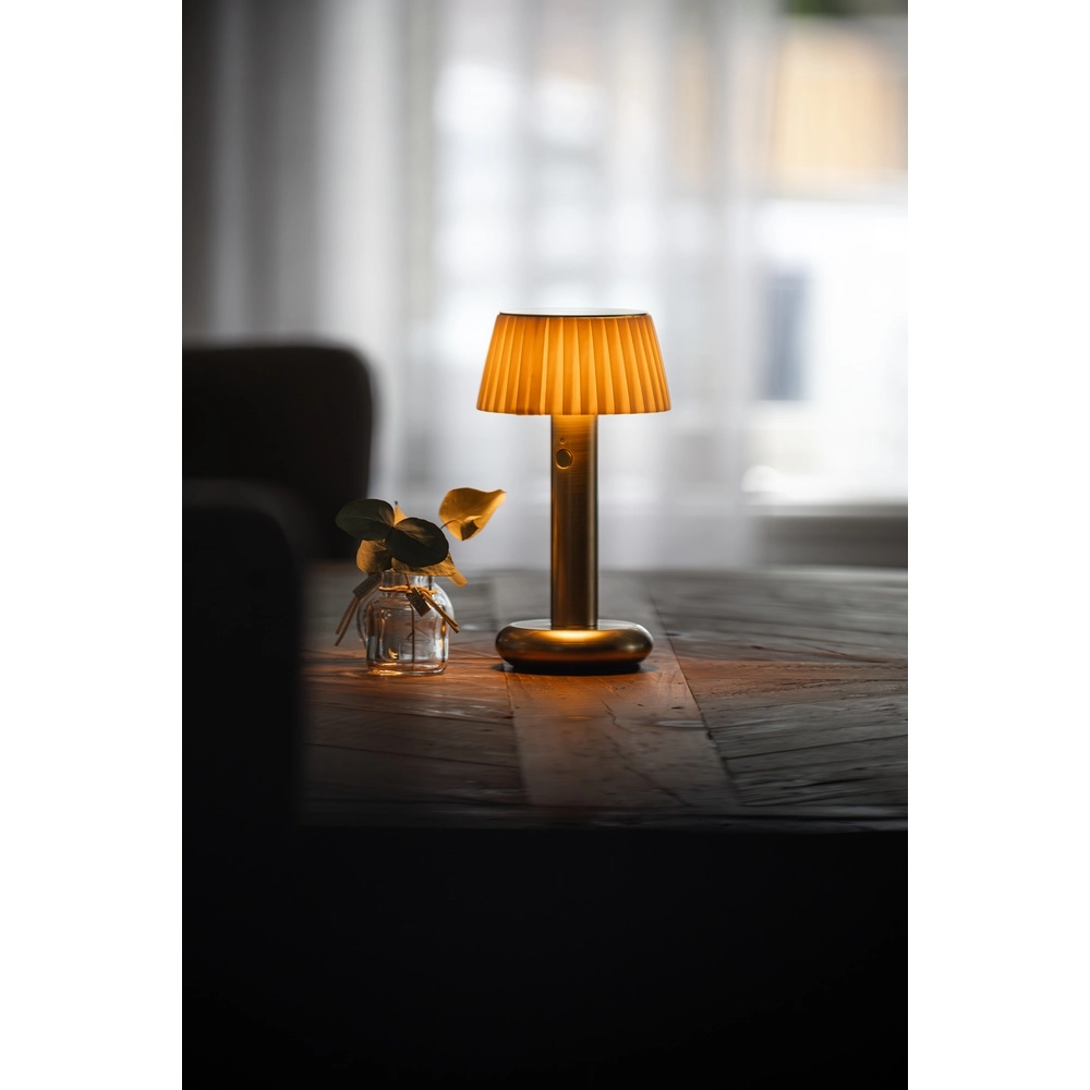 Lampe de table dorée Grasse Rechargeable KonstSmide 7318300030416