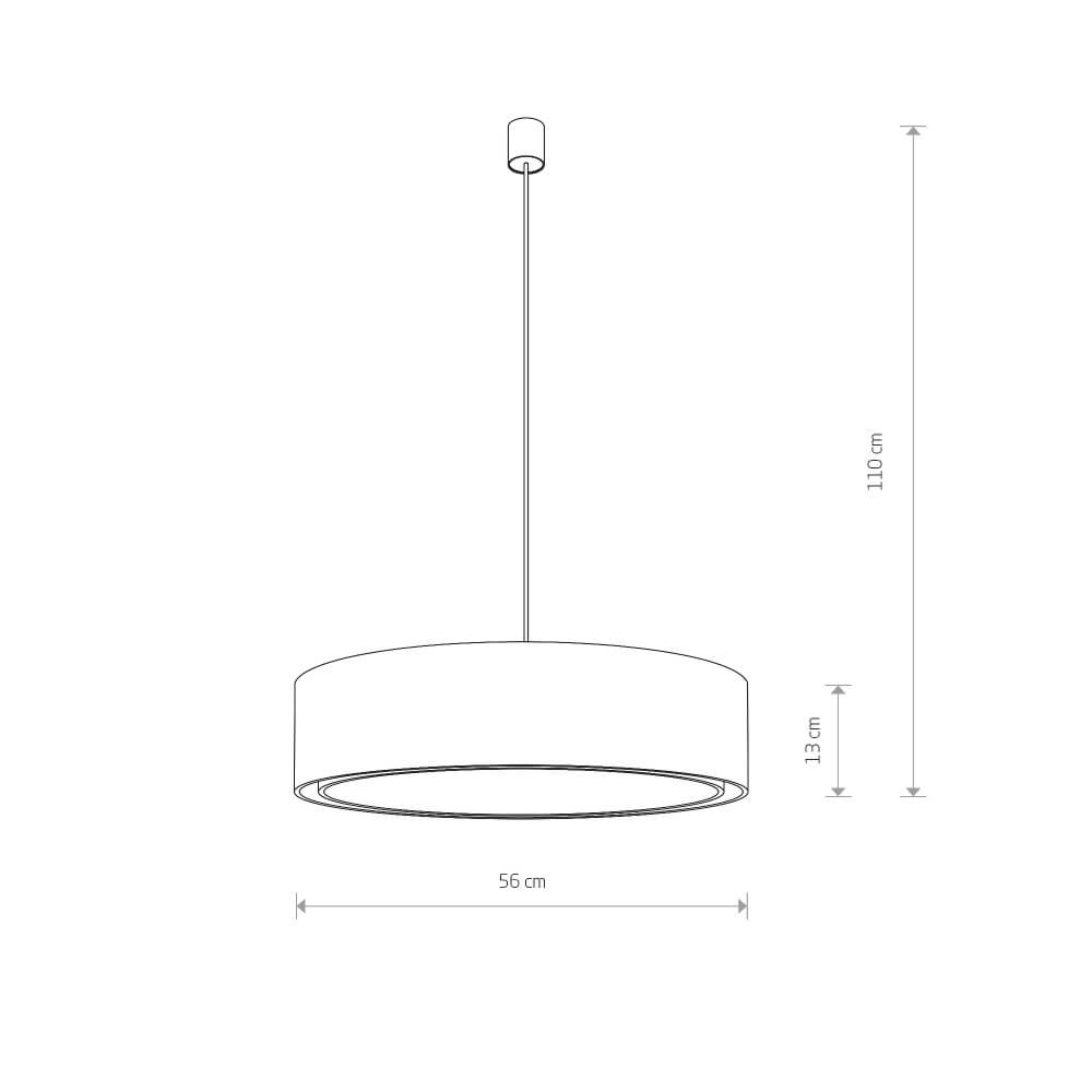 Lampe suspendue blanche Mist Ø 56 cm Lyora 5903139894296