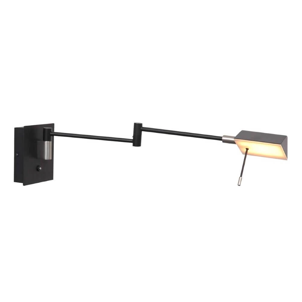 Lampe de lecture murale noire Retina Steinhauer 8712746166040