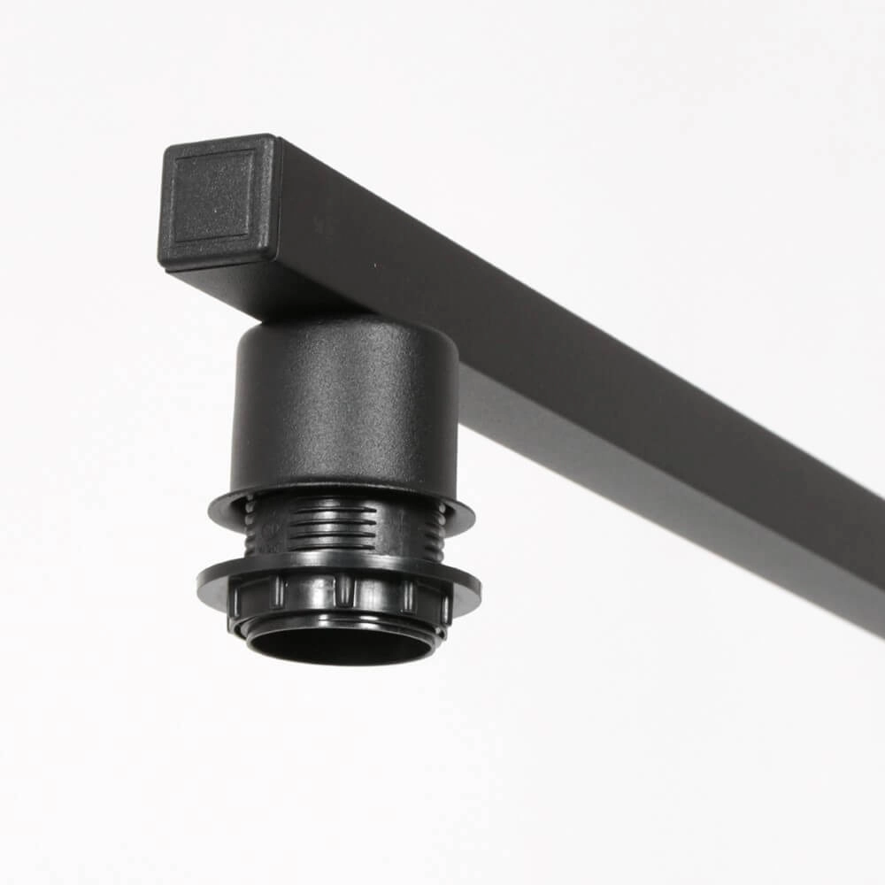 Lampe suspendue noire Stang avec des nuances de velours taupe Steinhauer 8712746165753
